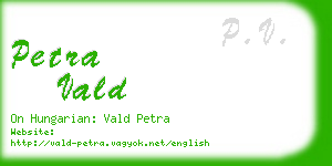 petra vald business card